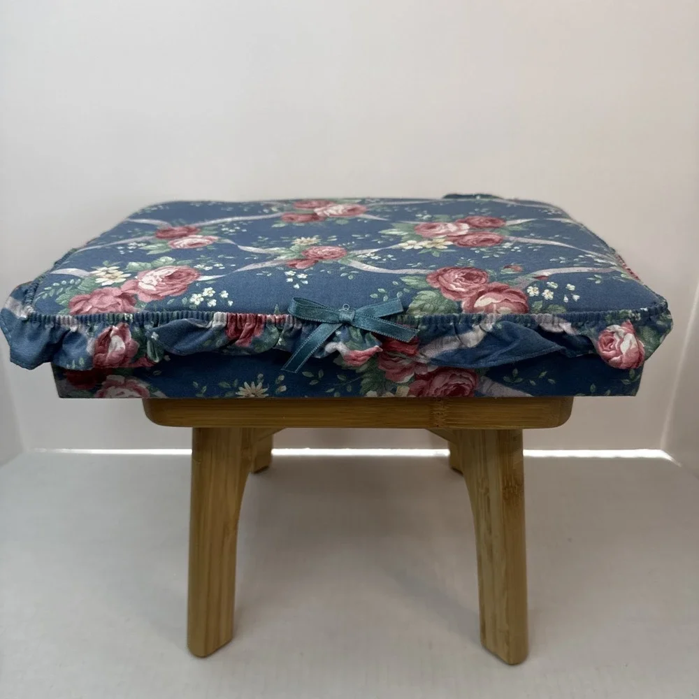 VTG‎ Floral Fabric Covered Jewelry Trinket Box 11